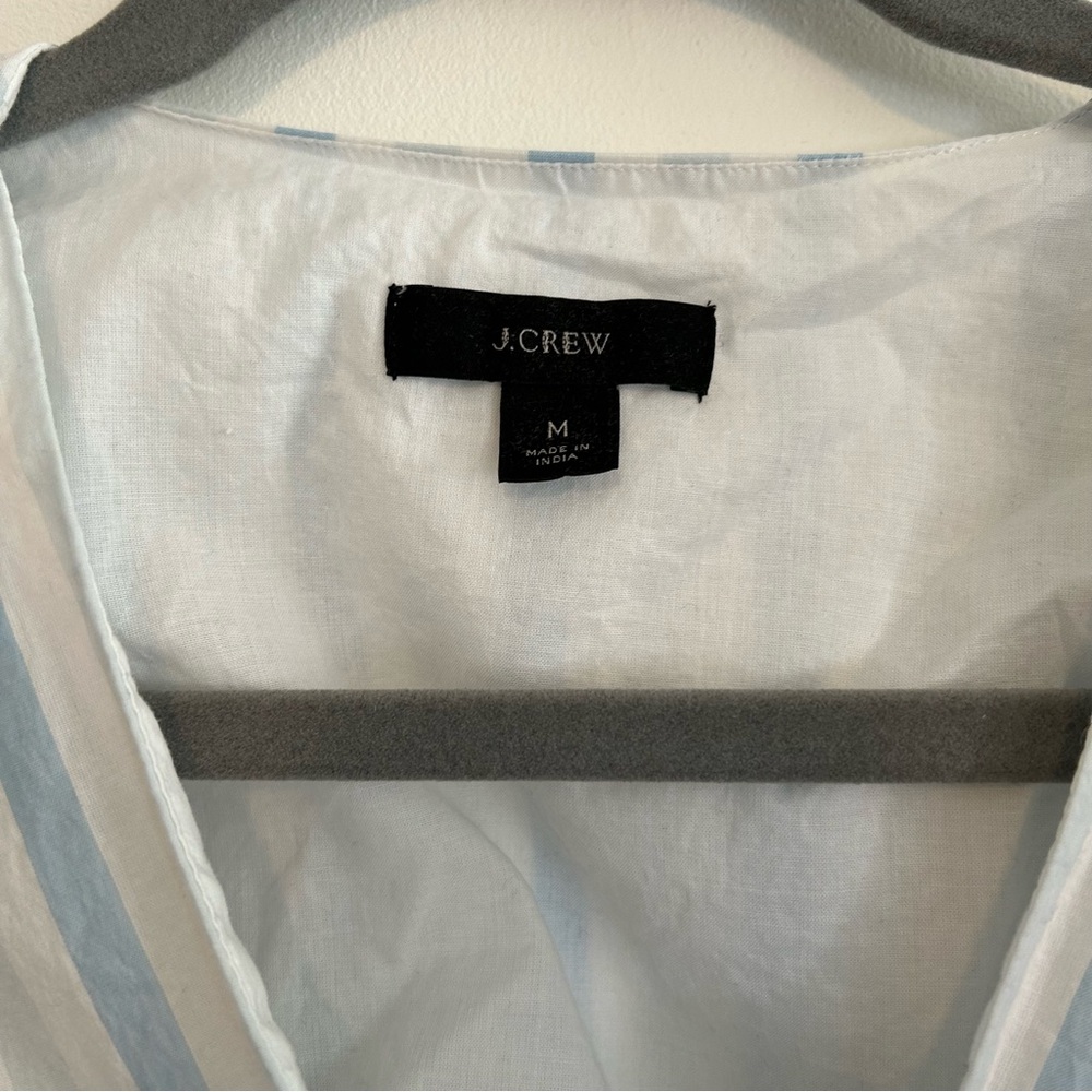 J Crew Striped Ruffle Top - Picture 4 of 6